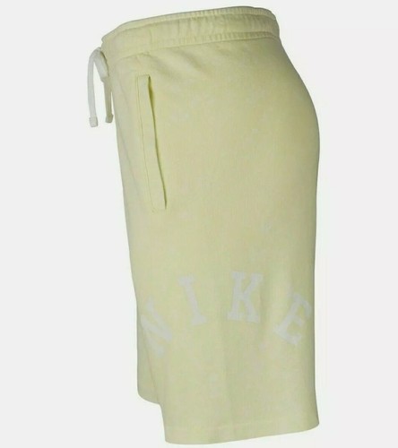 Nike NSW Sportswear French Terry Yellow Color Wash Shorts Size Large AR2931 335 - Picture 3 of 4
