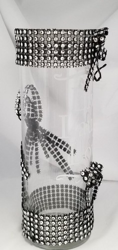 CBH Bling Bling Centerpiece Handmade 10 inch Glass Vases SHIPPED IN US ONLY NEW - Picture 5 of 12