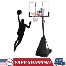 Portable Basketball Hoop 5.2 ft-10 ft Adjustable Basketball Goal System Outdoor