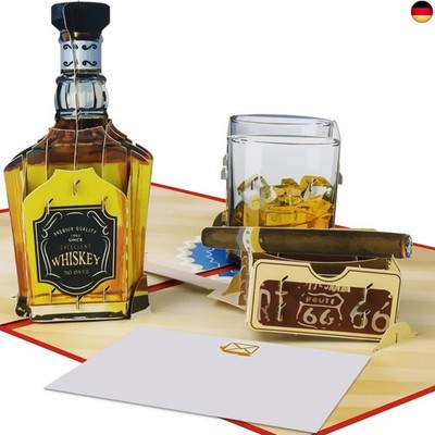 Magic Ants 3D Pop-Up Whiskey Grußkarte ? Lustige Geburtstagskarte für Männer, Wh