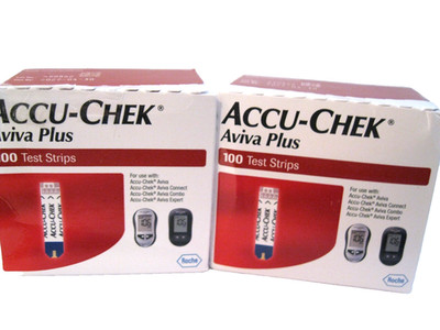 100 CT ACCU-CHEK AVIVA PLUS Test Strips Exp 4-2027 SEALED-NEW-FREE SHIP IN BOX