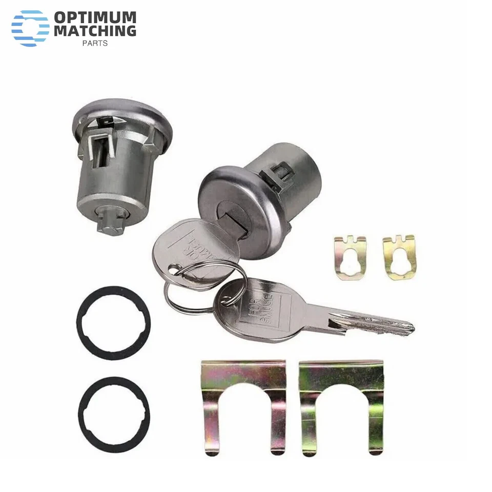 For Chevrolet S-10 Blazer 1983-94 Door Lock Key Cylinder Tumbler Pair Chrome US - Image 4 of 4