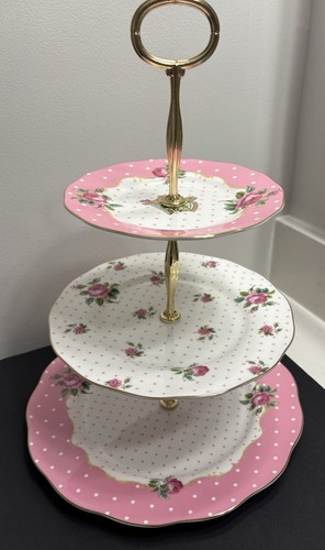 Royal Albert Cheeky Pink 3 Tier Cake Stand - Picture 18 of 19