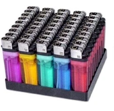 50 Pcs Full Size Disposable Butane Lighter Assorted Colors Wholesale Price