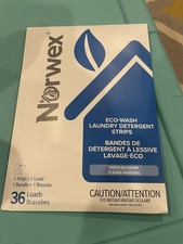 NEW Norwex Eco-Wash Laundry Detergent Strips 36-72 Loads Fresh Blossom