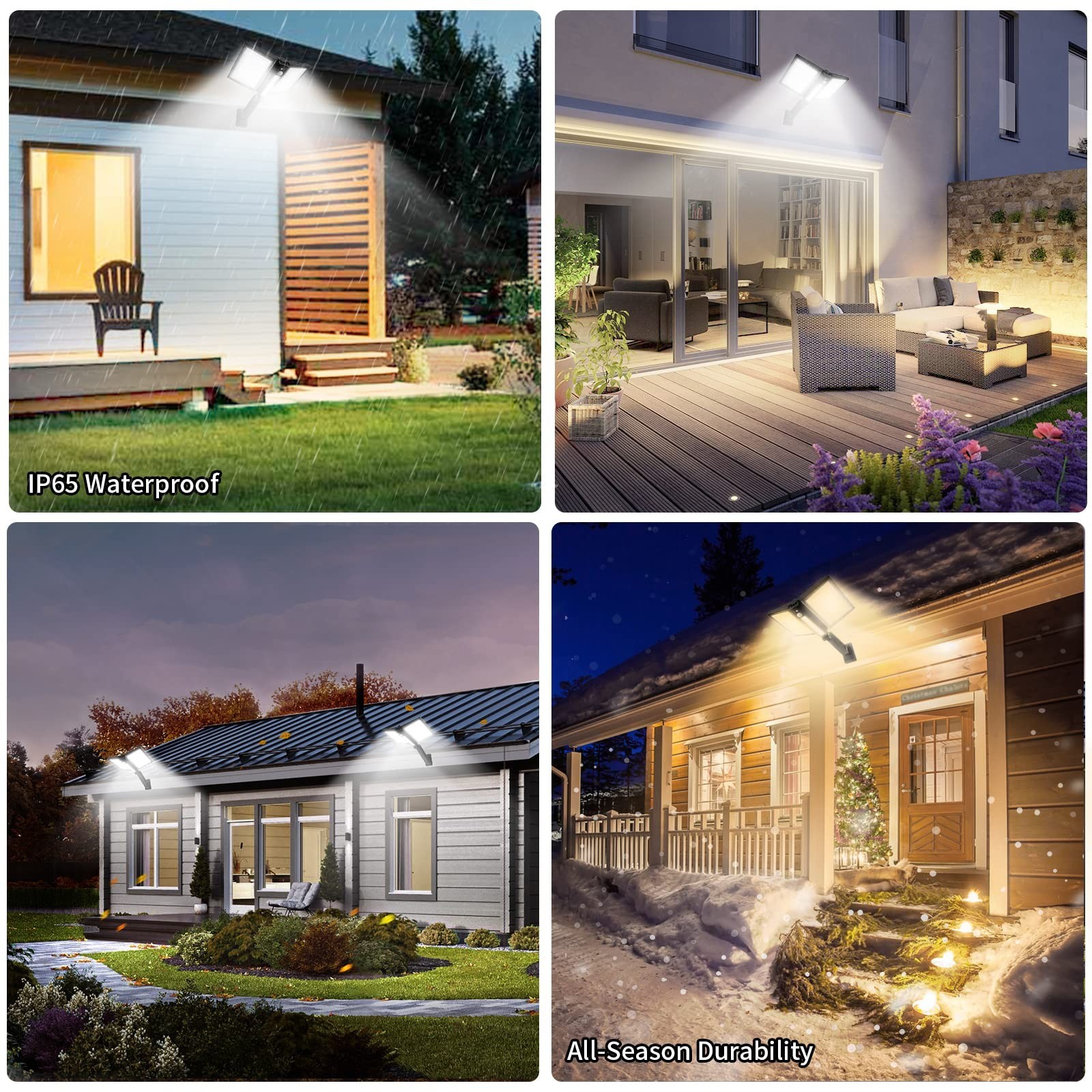 Solar Street Lights Outdoor Waterproof Solar Powered Security Light with Moti...