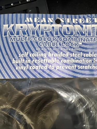 New Kryptonite You Set Your Combination #s Chain Bicycle Lock Vintage Lock - Picture 5 of 8