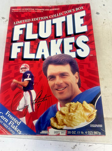 Vintage 1999 Doug Flutie Original le Flutie Flakes Cereal Box Unopened