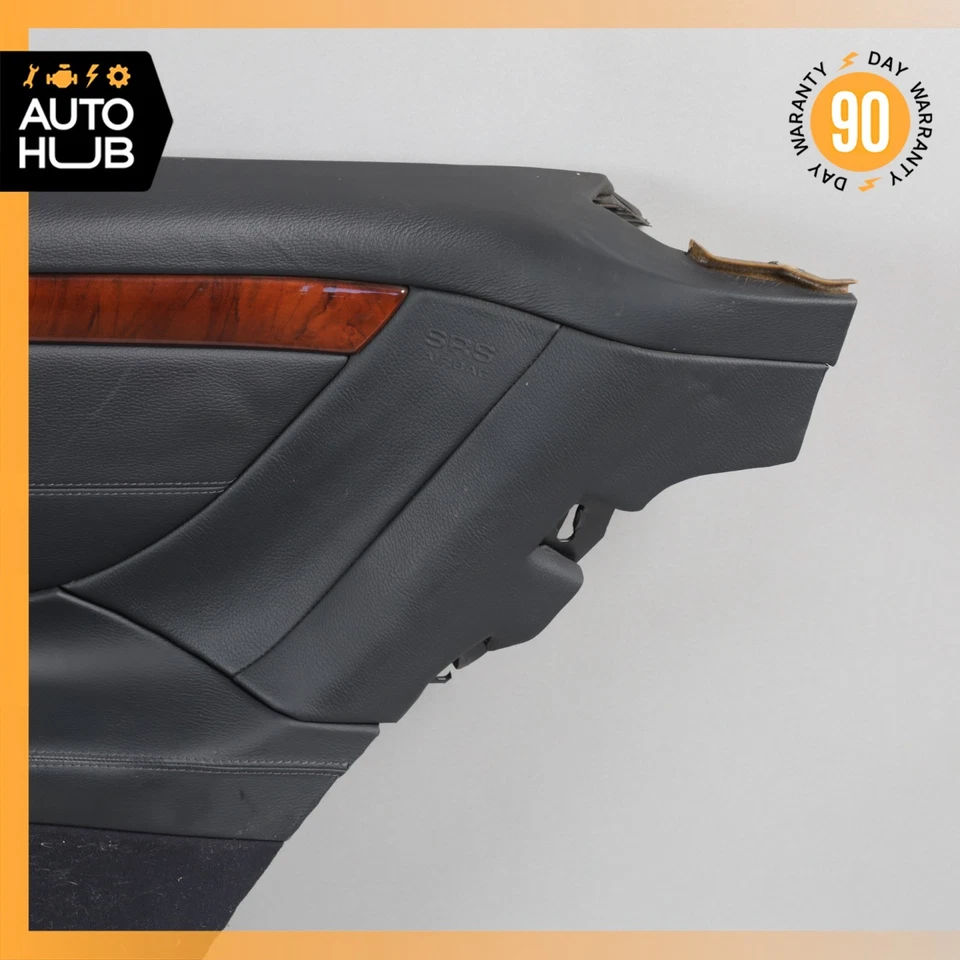 00-06 Panel de puerta interior trasero derecho Mercedes W215 CL500 CL600 cuero negro OEM Foto 2 de 4