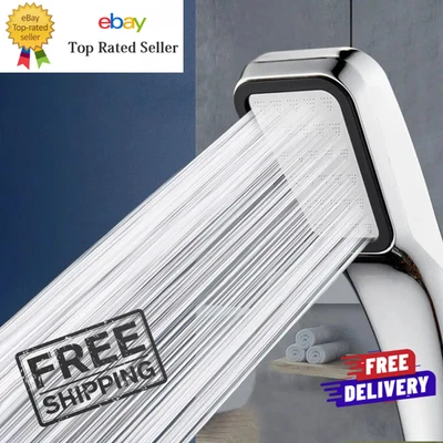 300 Holes Square Shower Head High Pressure Handheld Water Saving Spray