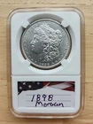 1898 Morgan Silver Dollar $1 Coin Circulated Uncertified 0.9 Fineness