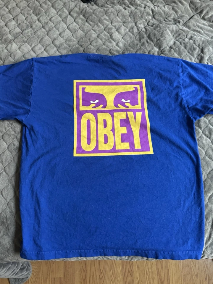 Blue Obey T-Shirt Size L - Image 2 of 3