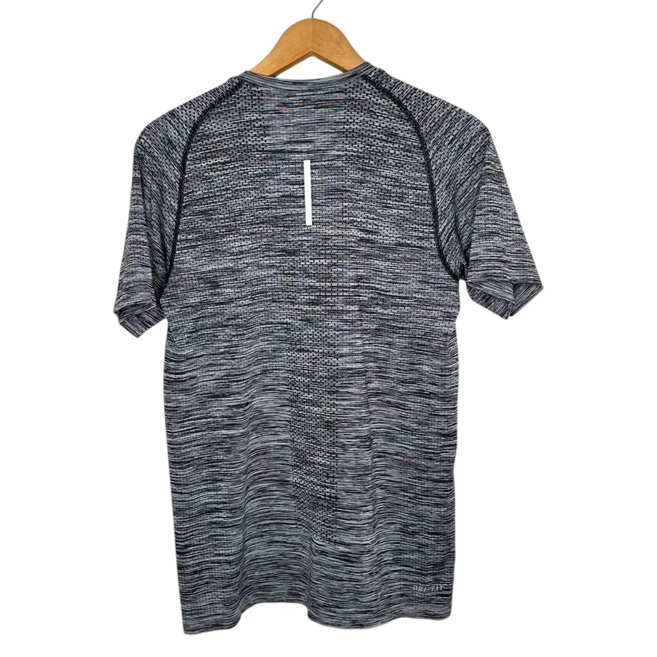 Nike Dri-fit Tejido SS Camisa Correr Gris Jaspeado Reflectante 833562-010 Hombres Pequeña Foto 4 de 4