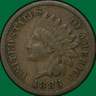 1883 Indian Head Cent Near Extremely Fine XF/VF++ Coin #39925