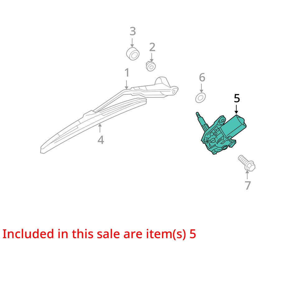 2011 Jeep Liberty Rear Wiper Motor OEM 101K Miles - LKQ416296089 - Image 4 of 4