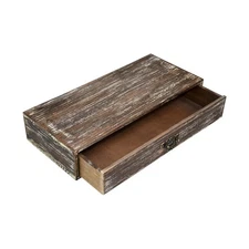 Desktop Storage Box with Drawers Farmhouse Retro Solid Woode Stackable Maill Box