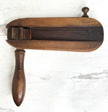 Vintage Wooden Army Gas Battle Rattle Noise Maker Ratchet Alarm