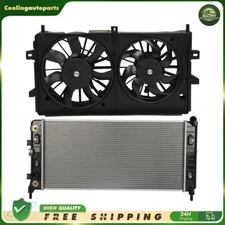 Radiator Radiator Condenser Cooling Fan Assembly For 2006-2011 Chevrolet Impala