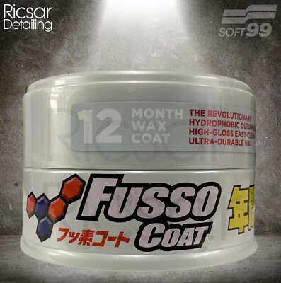 Soft99 Fusso Coat 12 Monate Autowachs helle Farben - neue Formel - UK FACHHÄNDLER