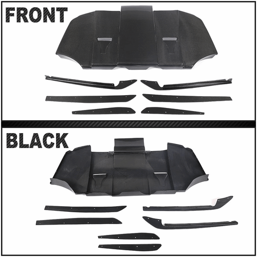 Fit For BMW E92 E93 M3 2009-2013 Real Carbon Rear Bumper Diffuser Floor Lip Fins - Picture 10 of 11