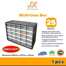 25 Accessories Storage Box Clear Plastic Beads And Small Items Mini Organizers