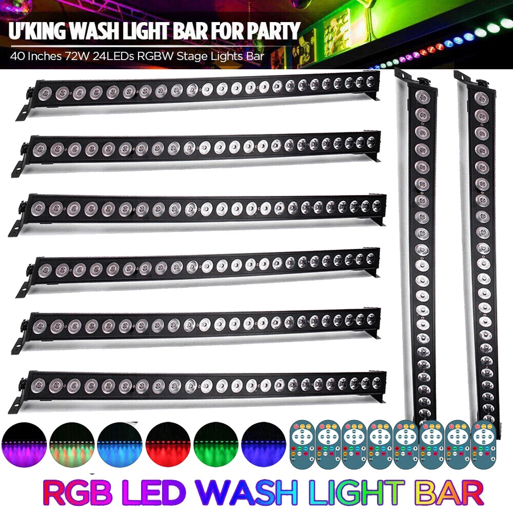 U`King 24 LED Wall Washer Light Bar RGB DMX Bühnenlicht DJ Weihnachten Strahler