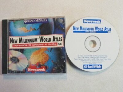 RAND McNALLY NEW MILLENNIUM WORLD ATLAS 1999 EDITION FOR WINDOWS 95 CD ...