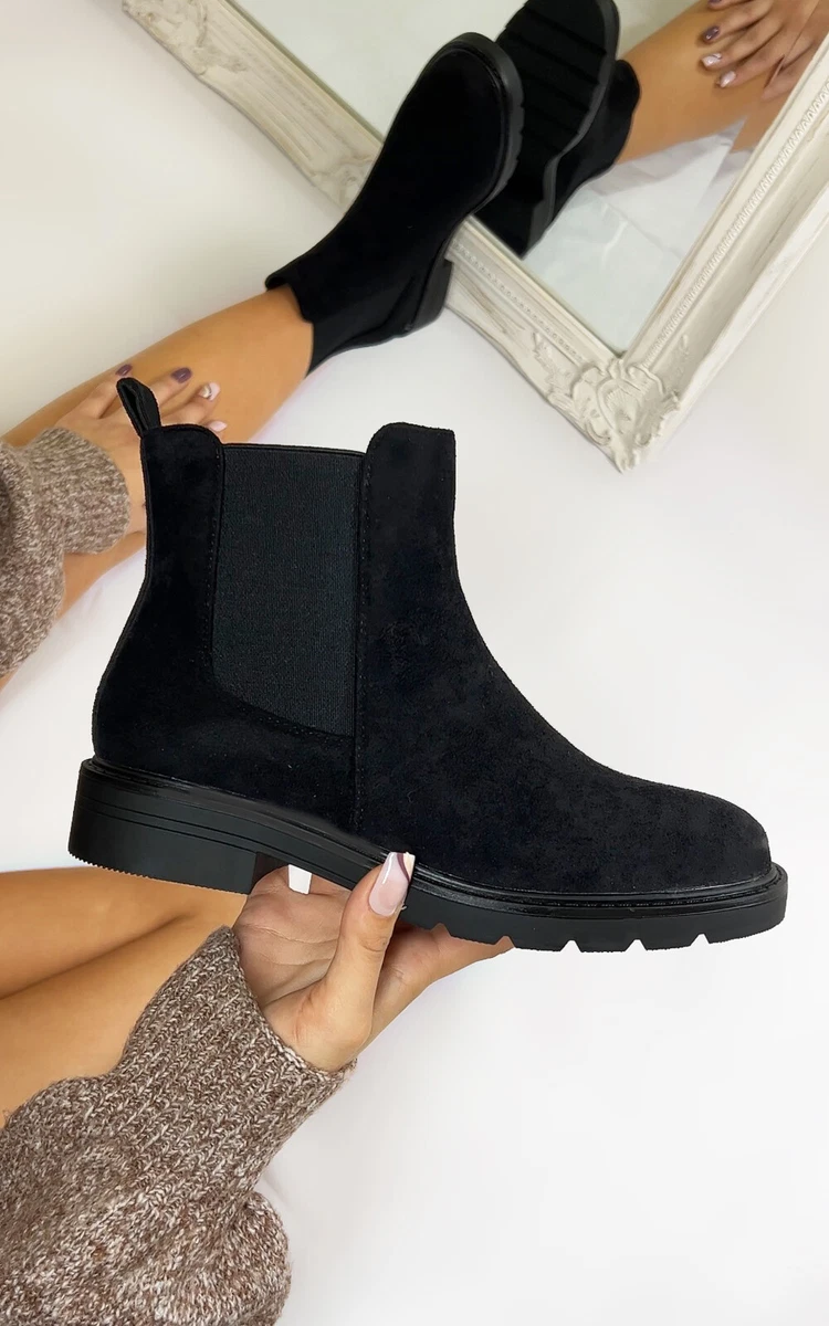 Faux suede chelsea store boots womens
