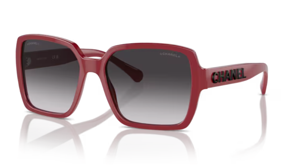 Chanel 5408 1769/S6 56 Burgundy Gray Radient Sunglasses CH5408 | eBay