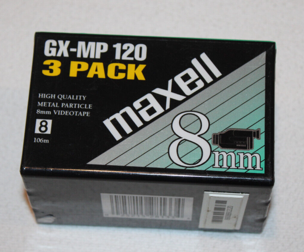 9 Maxell GXMP 120 8mm Camcorder blank high quality Video Tapes (3 3