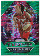 2021 Prizm WNBA Fireworks Green Pulsar #1 Chennedy Carter #10/25 Atlanta Dream