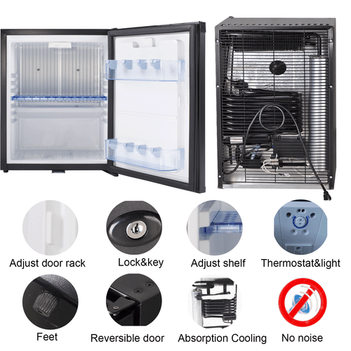 2 Way Fridge AC220V/DC12V Absorption Camper Van Caravan Camping Cooler Lockable - Picture 10 of 33