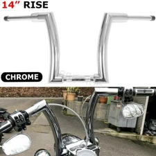 Replacement 14" Rise Hanger DNA Monster 1-1/4" Fat Handlebar For Harley Touring