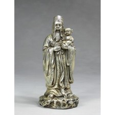 Feng Shui Glücksgötter Fu, Lu und Shou, Sanxing Messingfiguren, Hausaltar China