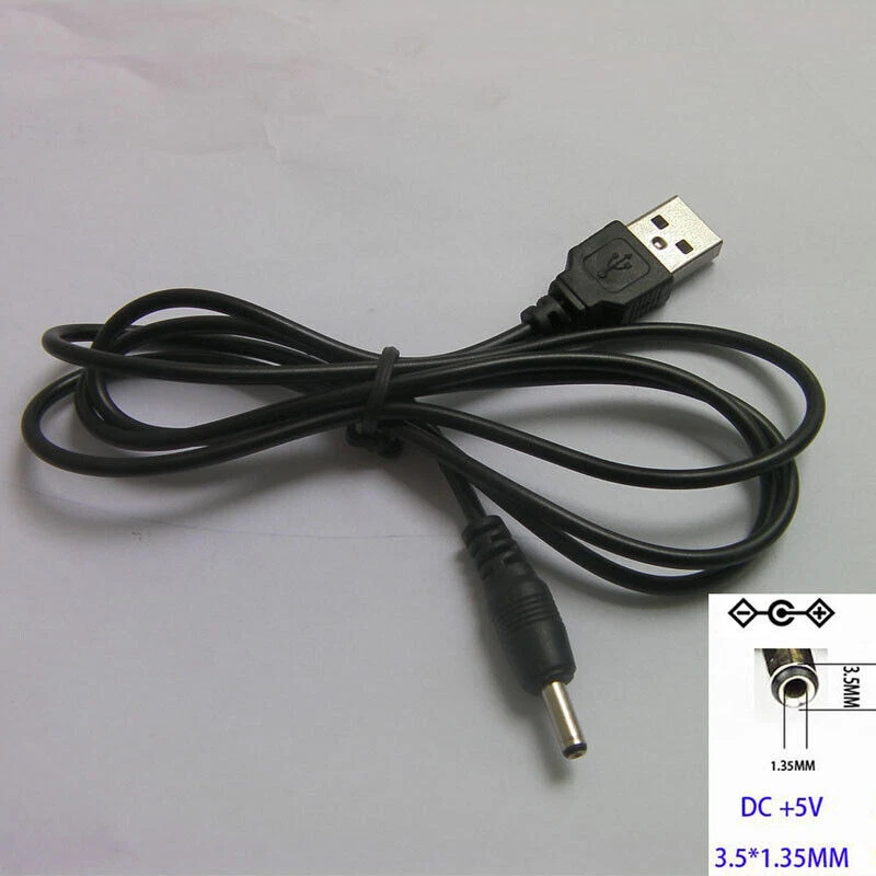 USB Male To Male 3.5mm Jack Female Connector Cable Cord 1.5M/4.9Ft Charge Black - Image 2 of 4