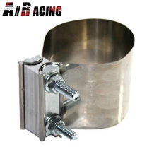 3.5" 3 1/2"Stainless Steel Butt Joint Band Exhaust Clamp Sleeve Coupler T304