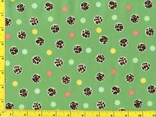 True Leopard Spots on Green By The Yard CSHCIR04290