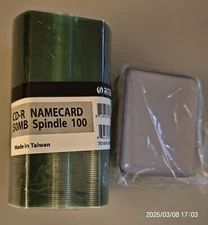100 RITEK BUSINESS CARD CD-Rs w/SLEEVES on spindle - 50MB (CD labels included)