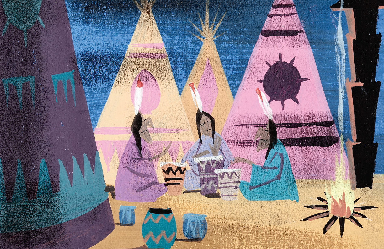Disney Mary Blair Peter Pan Teepees 13x19 Satin Art Print Poster