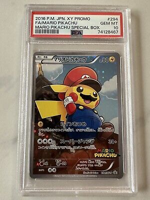 Graded Pokemon Mario Pikachu PSA 10 & Luigi Pikachu BGS 10 Graded Pokemon Mario Pikachu PSA 10 & Luigi Pikachu BGS 10