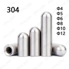 304 Stainless Steel Round Head Parallel Pins With Internal Thread Φ4 Φ5 Φ6 Φ8