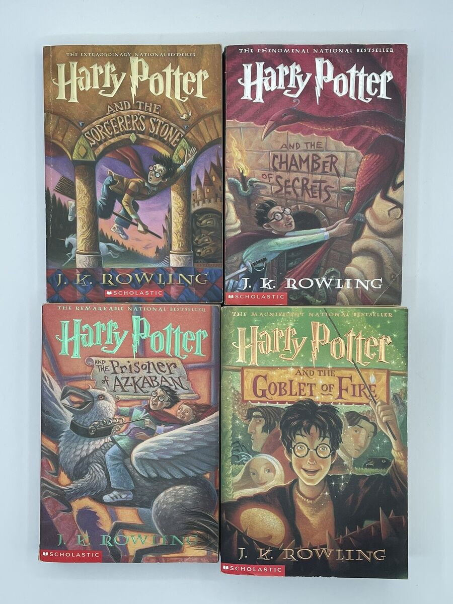 Boxed Set Harry Potter Paperback (Books 1-4) Scholastic copyright 1999 by  J. K. Rowling, Paperback