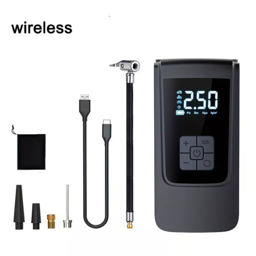 UK Car Tyre Inflator Cordless Digital USB Rechargeable Tire Air Compressor Pump - Picture 5 of 14