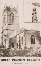 Lincolnshire Postcard - Great Ponton Church, Near Grantham SW20682
