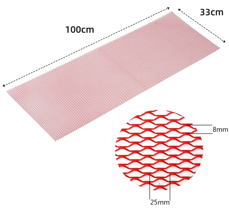 (100x33cm) Car Bumper Grille Grill Mesh Net Vent Universal Protector Home Garden Foto 3 de 4