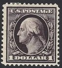 SWFLStamps Sc # 342 - p. 12 - $1 Washington - Mint OG H           $450  (G-1493)
