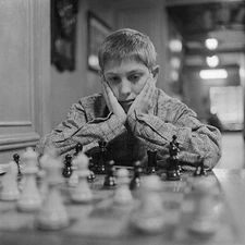 Bobby Fischer of Brooklyn youngest member of Manhattan Chess Club 1956 Photo 4