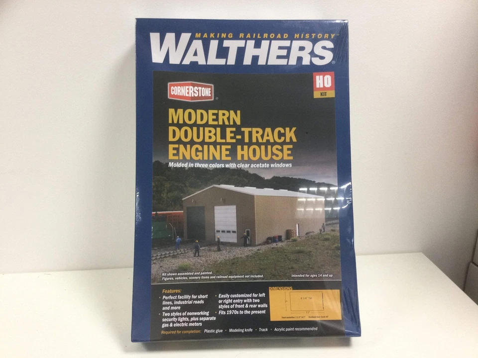 Walthers 933-2986 HO Gauge Modern Double Track Engine House Kit - Image 2 of 2