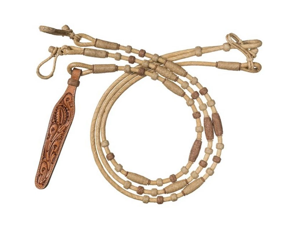 Rênes Rommel En Cuir Lesté - Pour Bride - Marron - Occasion