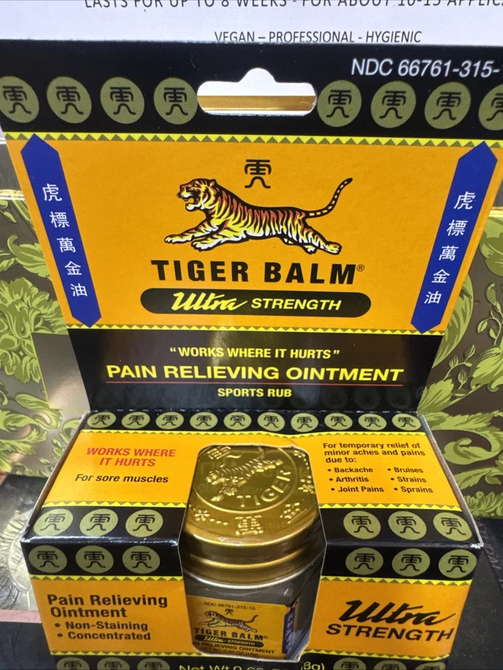 Tiger Balm Ultra Strength Ointment for Muscle Pain, 18g, 0.63 oz (3 Bottles) - Image 2 of 4